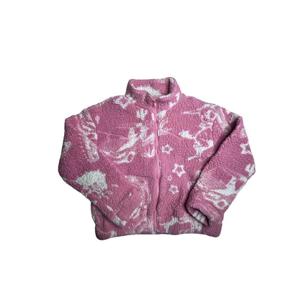 Wrangler x Barbie Sherpa Fleece Jacket Women’s Small Pink Western Full Zip